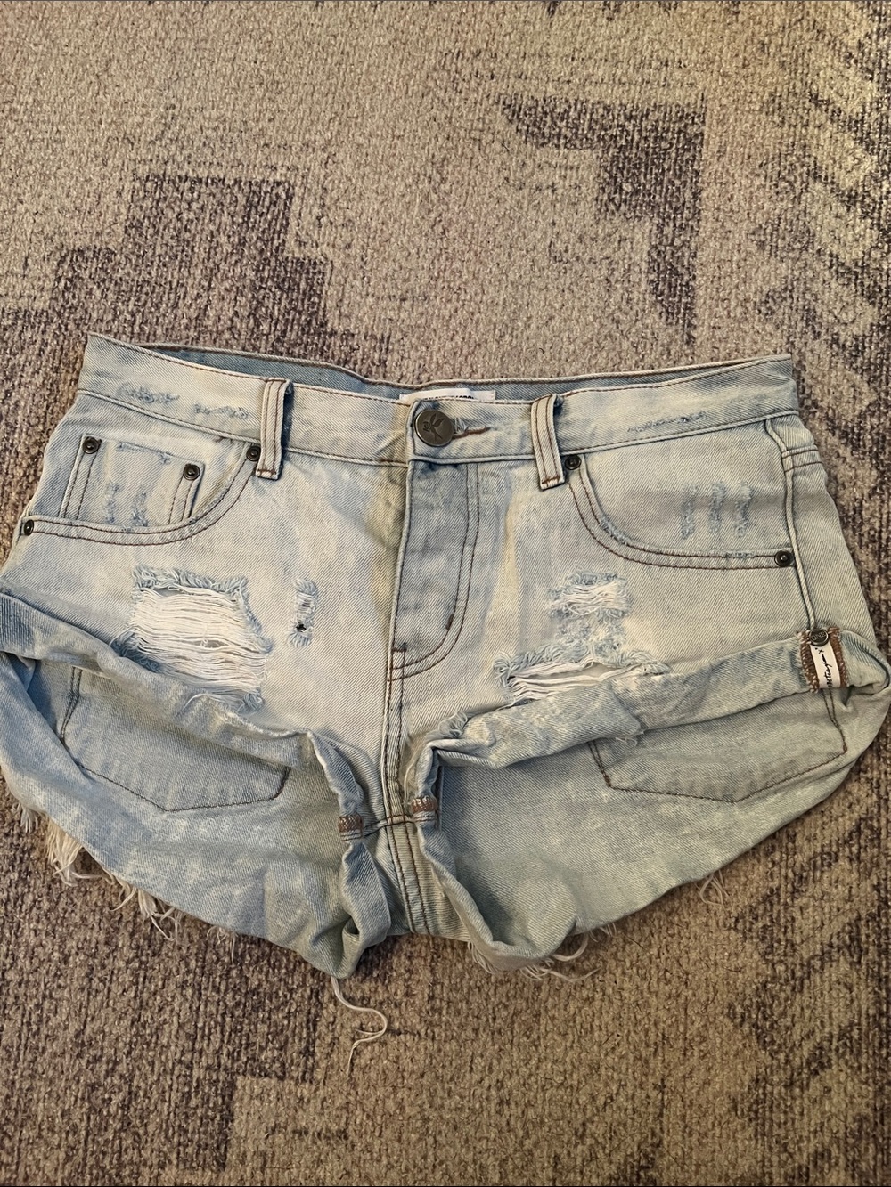 Light Blue Distressed Denim Women’s Shorts Bandits